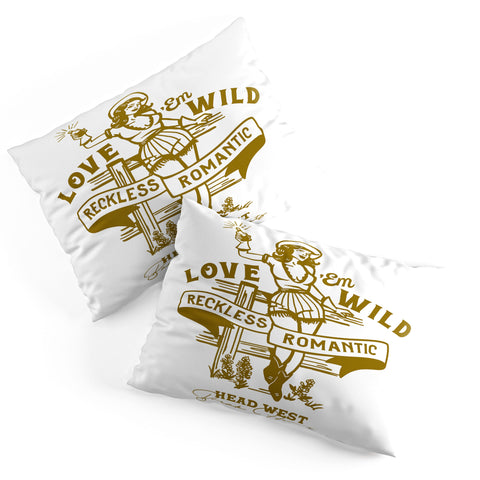 The Whiskey Ginger Reckless Romantic Cowgirl Pillow Shams
