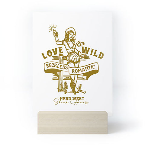 The Whiskey Ginger Reckless Romantic Cowgirl Mini Art Print