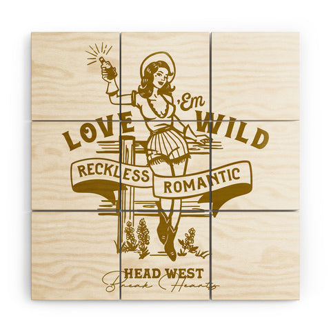 The Whiskey Ginger Reckless Romantic Cowgirl Wood Wall Mural