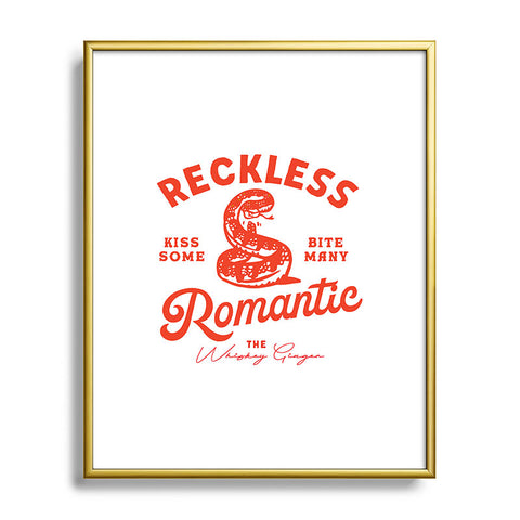 The Whiskey Ginger Reckless Romantic Kiss Some Bite Many Metal Framed Art Print