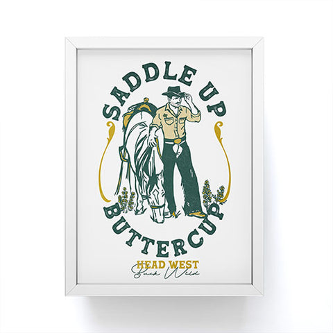 The Whiskey Ginger Saddle Up Buttercup Head West Framed Mini Art Print