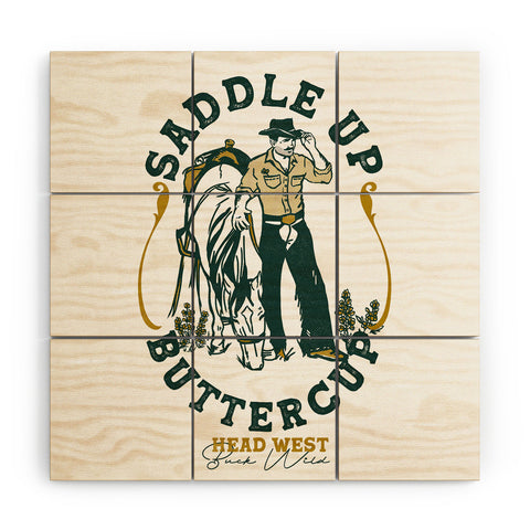 The Whiskey Ginger Saddle Up Buttercup Head West Wood Wall Mural