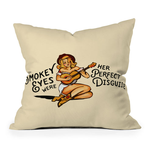 The Whiskey Ginger Smokey Eyes Perfect Disguise Outdoor Throw Pillow