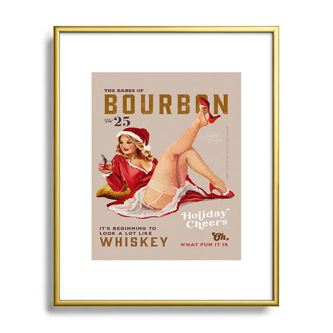 The Whiskey Ginger The Babes Of Bourbon Metal Framed Art Print