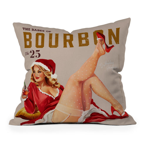 The Whiskey Ginger The Babes Of Bourbon Throw Pillow