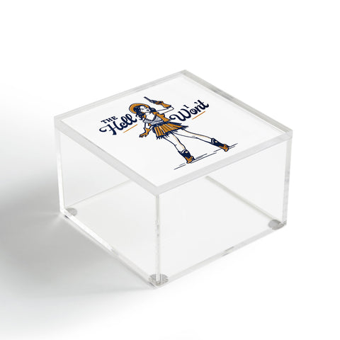 The Whiskey Ginger The Hell I Wont Retro Cowgirl Acrylic Box