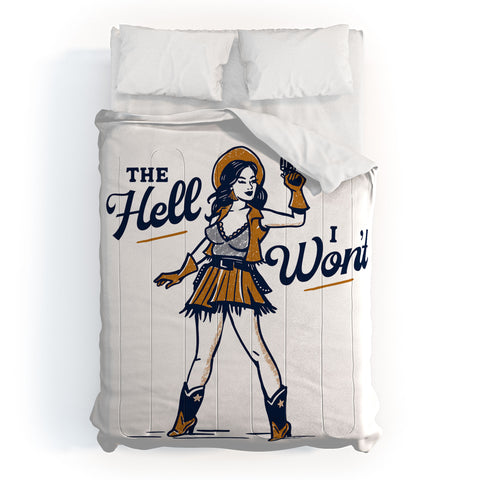 The Whiskey Ginger The Hell I Wont Retro Cowgirl Comforter