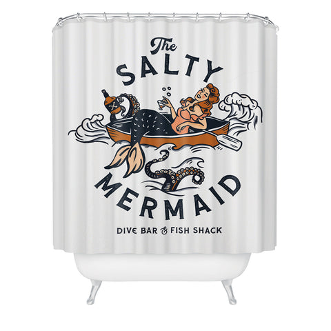 The Whiskey Ginger The Salty Mermaid Dive Bar Shower Curtain