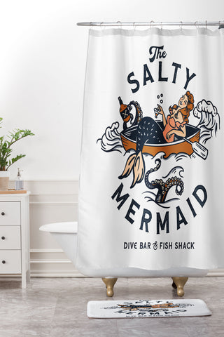 The Whiskey Ginger The Salty Mermaid Dive Bar Shower Curtain And Mat