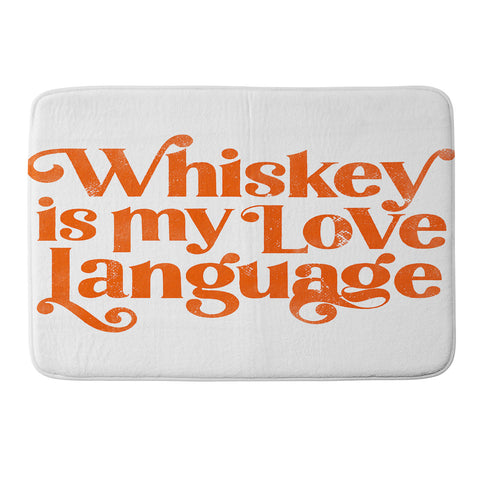 The Whiskey Ginger Whiskey Is My Love Language II Memory Foam Bath Mat
