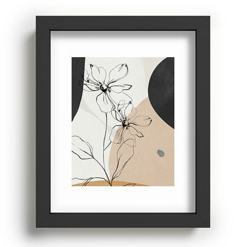 ThingDesign Abstract Art Minimal Flowers Recessed Framing Rectangle