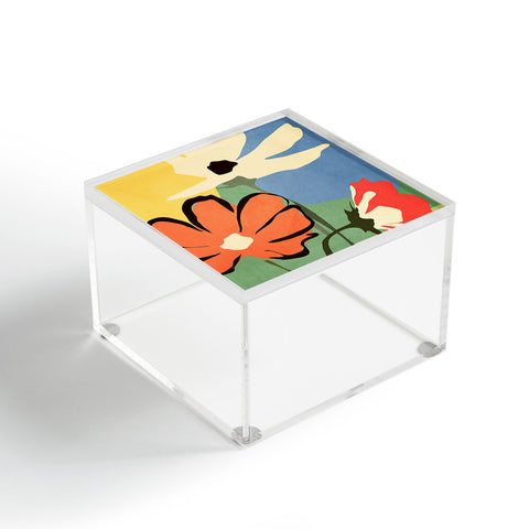 ThingDesign Modern Abstract Art Flowers 14 Acrylic Box
