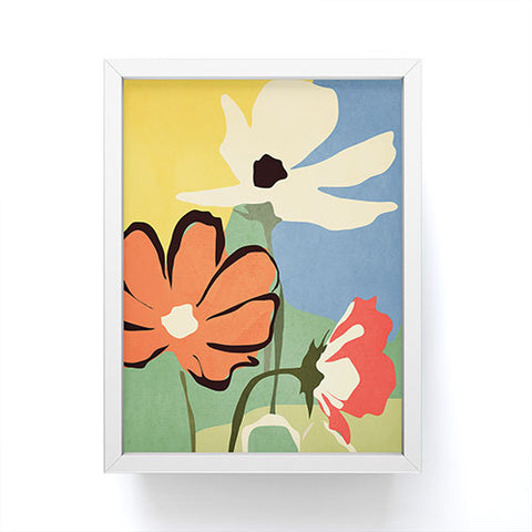 ThingDesign Modern Abstract Art Flowers 14 Framed Mini Art Print
