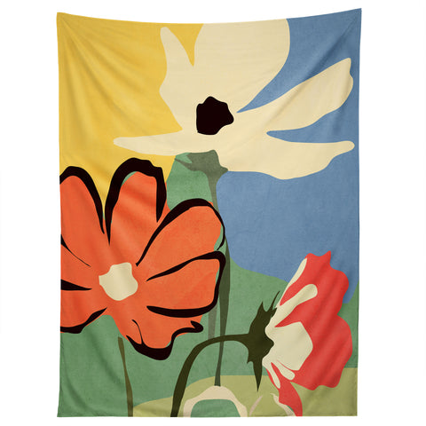 ThingDesign Modern Abstract Art Flowers 14 Tapestry