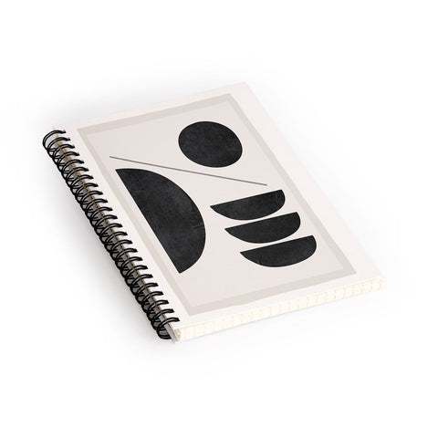 ThingDesign Modern Abstract Minimal Shapes 187 Spiral Notebook