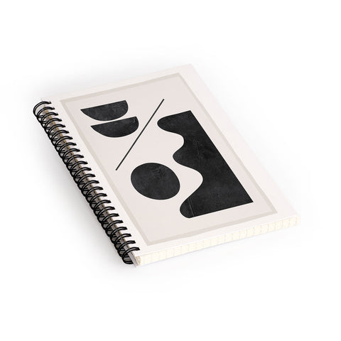 ThingDesign Modern Abstract Minimal Shapes 188 Spiral Notebook