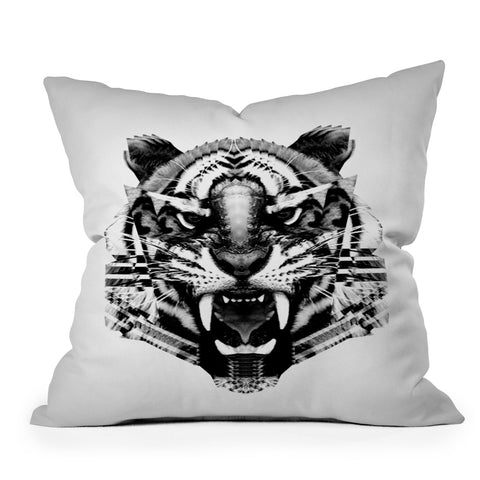 Three Of The Possessed Tiger 4040 Outdoor Throw Pillow