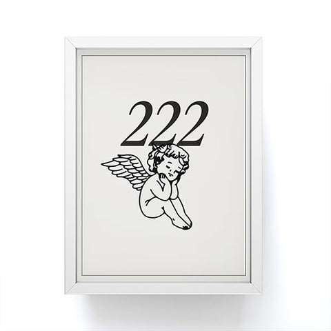 Tiger Spirit 222 Angel Number Poster Framed Mini Art Print