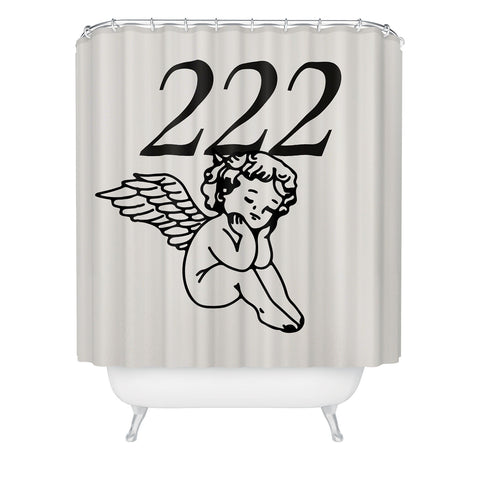 Tiger Spirit 222 Angel Number Poster Shower Curtain