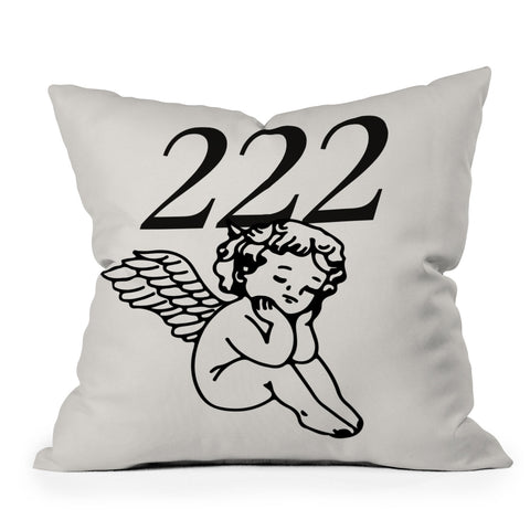 Tiger Spirit 222 Angel Number Poster Throw Pillow