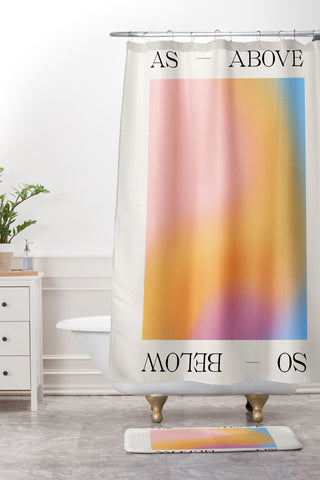 Tiger Spirit As Above So Below Print Shower Curtain And Mat