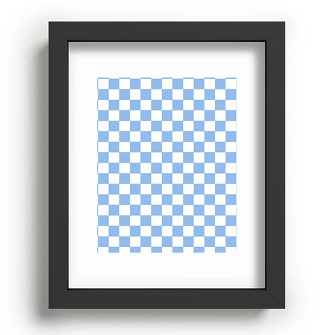 Tiger Spirit Checkerboard Light Blue Recessed Framing Rectangle
