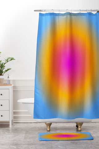 Tiger Spirit Gradient Angel Numbers Intuition Shower Curtain And Mat