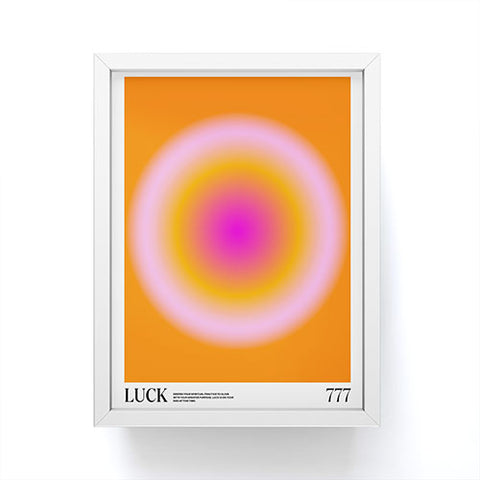 Tiger Spirit Gradient Angel Numbers Luck Framed Mini Art Print