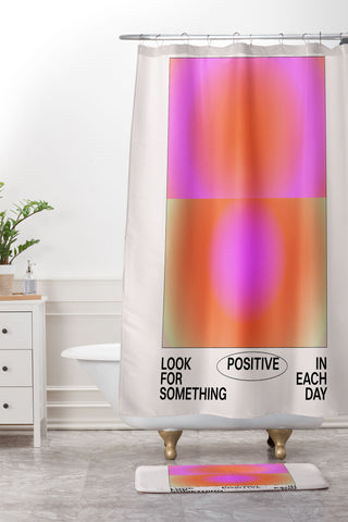 Tiger Spirit Look For Something Positive Shower Curtain And Mat