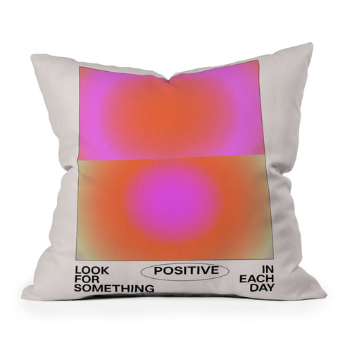 Tiger Spirit Look For Something Positive Throw Pillow