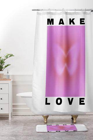 Tiger Spirit Make Love Art Print Shower Curtain And Mat