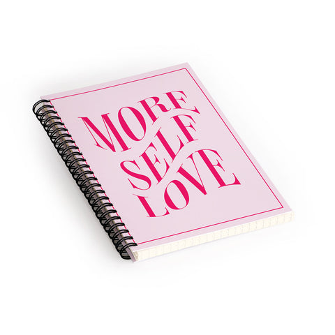 Tiger Spirit More Self Love Pink Spiral Notebook