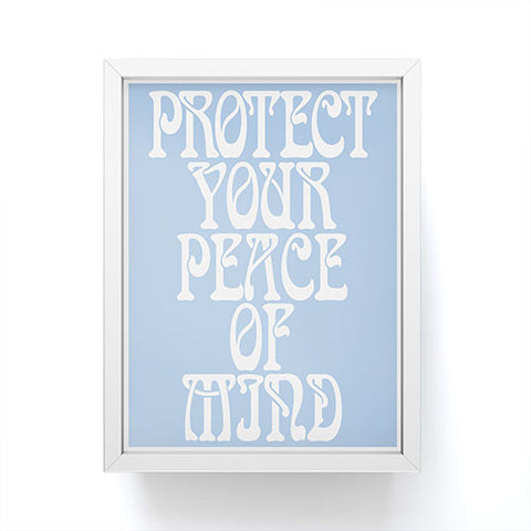 Tiger Spirit Protect Your Peace Poster Framed Mini Art Print