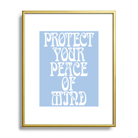 Tiger Spirit Protect Your Peace Poster Metal Framed Art Print