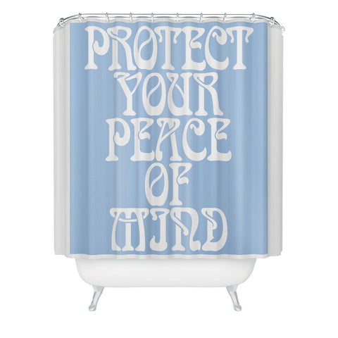 Tiger Spirit Protect Your Peace Poster Shower Curtain
