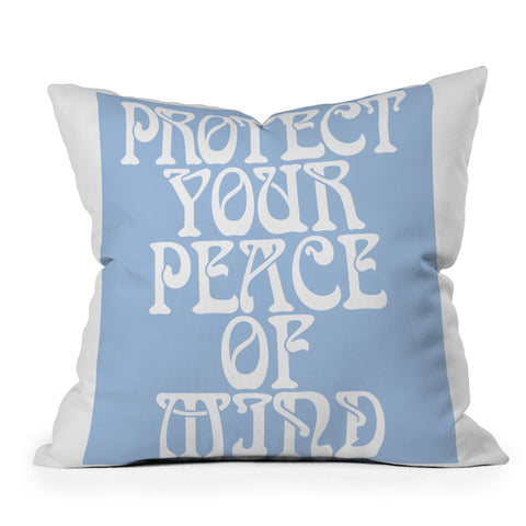 Tiger Spirit Protect Your Peace Poster Throw Pillow