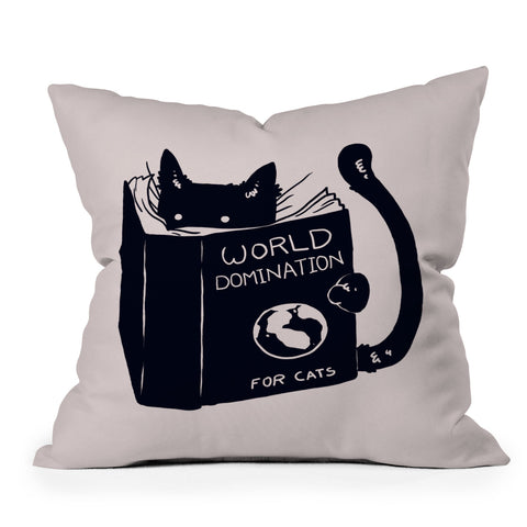 Tobe Fonseca World Domination For Cats Outdoor Throw Pillow