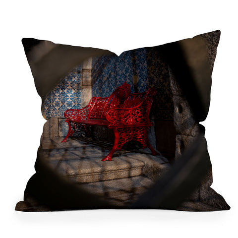 TristanVision Hidden Benches in Portugal Outdoor Throw Pillow
