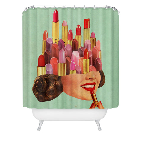 Tyler Varsell Lipstick Mint Shower Curtain