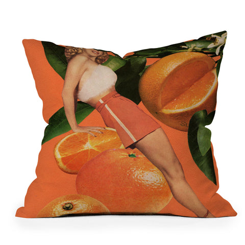 Tyler Varsell Vitamin C Orange Outdoor Throw Pillow