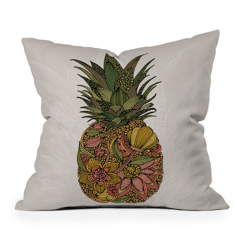Valentina Ramos Pineapple Flower Outdoor Throw Pillow