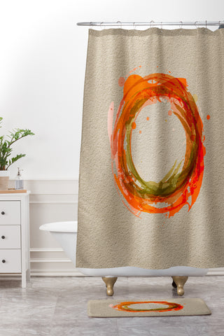 Viviana Gonzalez Abstract Circle 2 Shower Curtain And Mat
