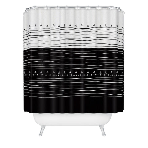 Viviana Gonzalez Black and white collection 01 Shower Curtain