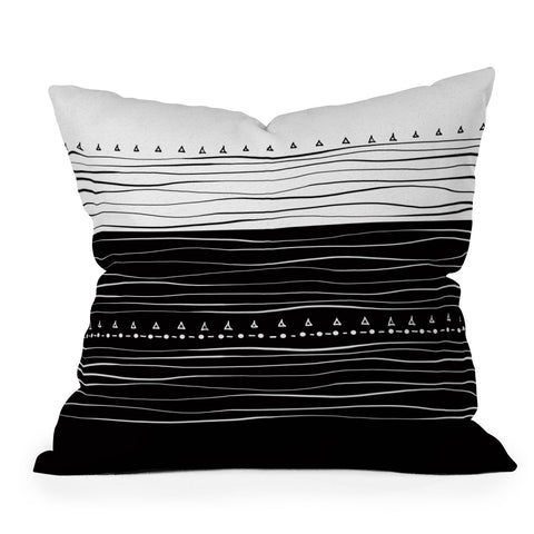 Viviana Gonzalez Black and white collection 01 Outdoor Throw Pillow