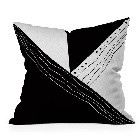 Viviana Gonzalez Black and white collection 02 Outdoor Throw Pillow