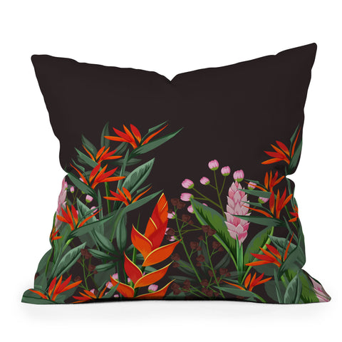 Viviana Gonzalez Dramatic Florals collection 01 Outdoor Throw Pillow