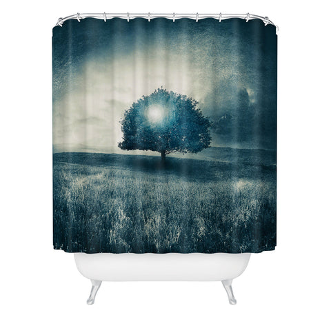 Viviana Gonzalez Energy From The Blue Tree Shower Curtain