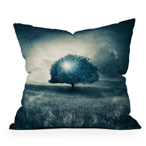 Viviana Gonzalez Energy From The Blue Tree Outdoor Throw Pillow