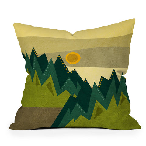 Viviana Gonzalez Geometric Landscape III Outdoor Throw Pillow