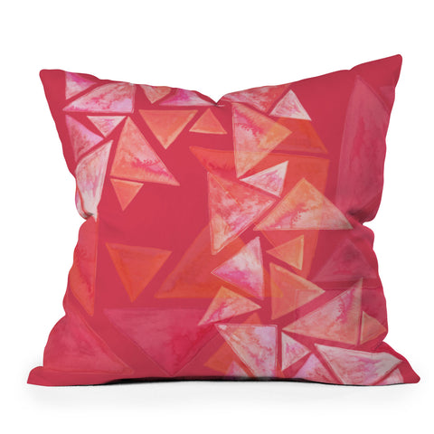 Viviana Gonzalez Geometric watercolor play 02 Outdoor Throw Pillow